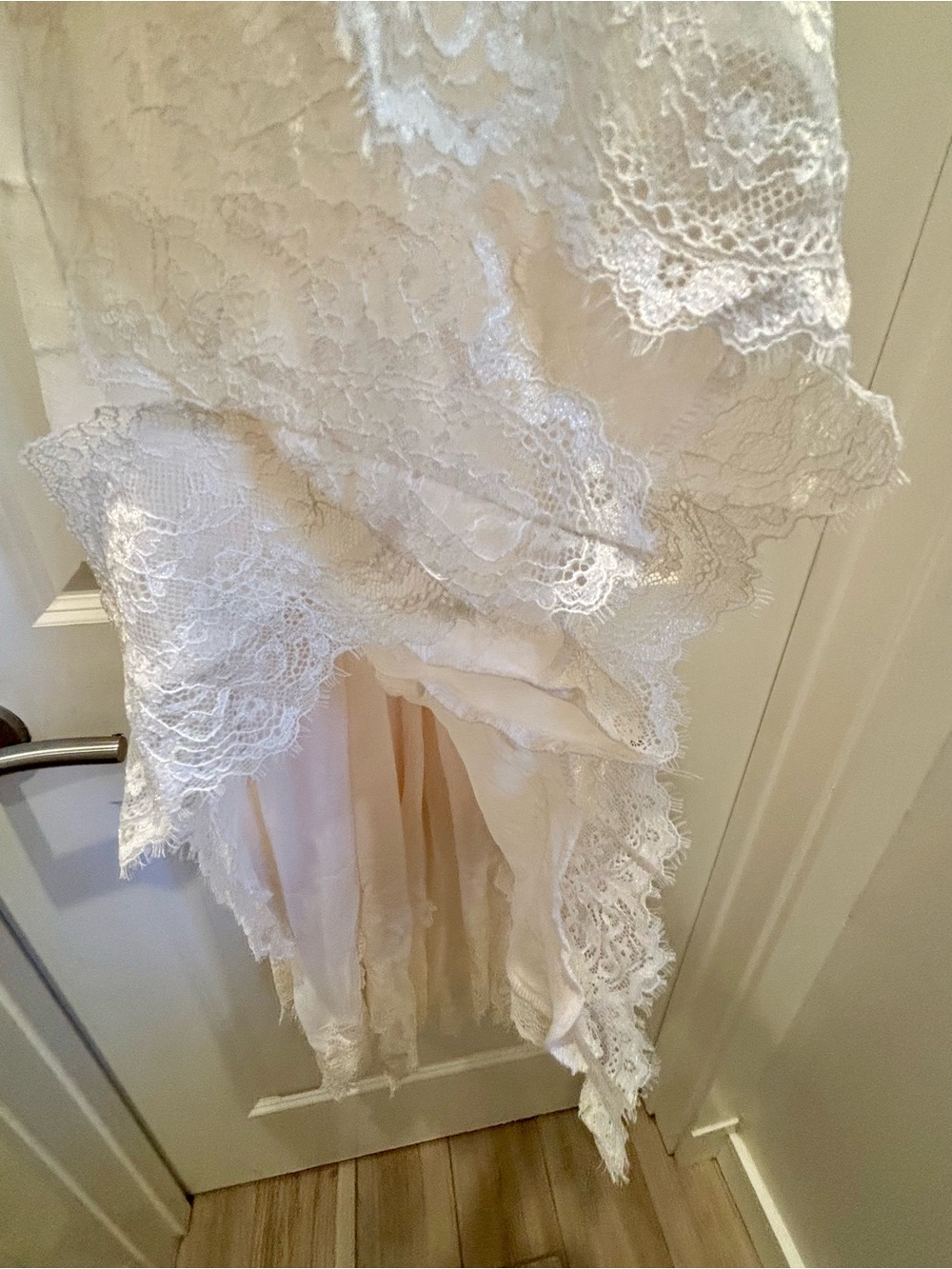 ⌛️sale⌛️ NWT Thirty Thirty boho Lace Trim Slip Dress in Light Cream - S - Picture 5 of 10